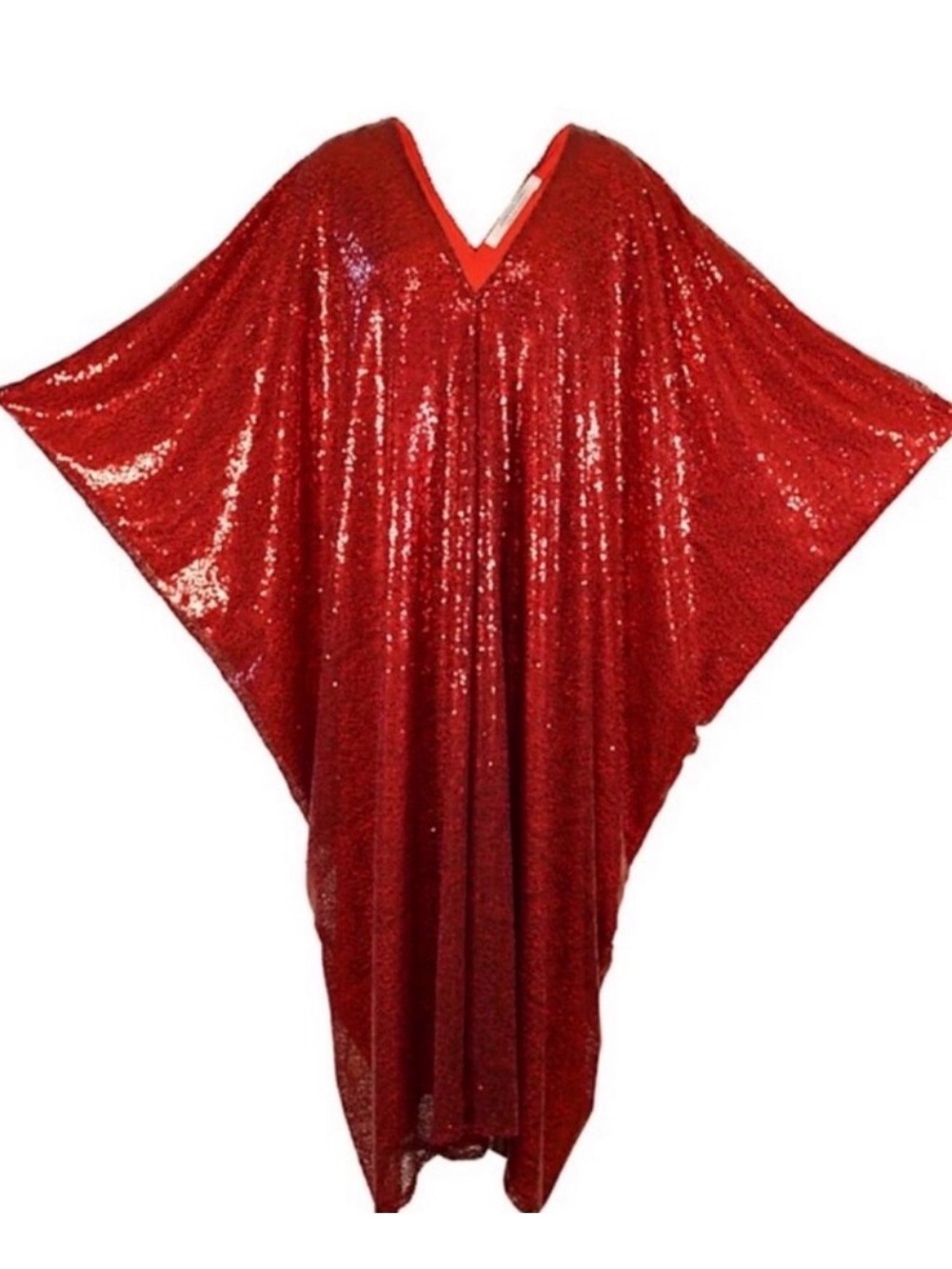 Jennafer Grace Sequin V-Neck Kaftan Dress in Rose Gold - Picture 5 of 9